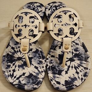 ●RARE●Like NEW● Tory Burch Tie Dye Miller in Ivory(White)
